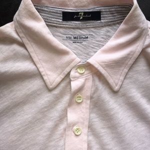 7 For all Mankind pink collar shirt size Medium